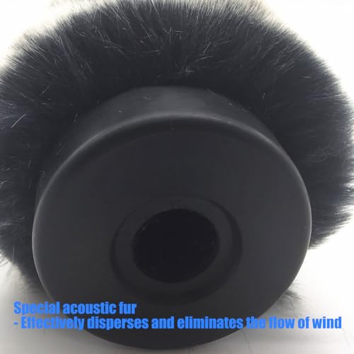 Microphone Deadcat Windscreen Compatible with NTG3 MKH416 ME66 670 1pc Artificial Furry Wind Cover Outdoor Audio Noise Reduction Muff - color: silk gray