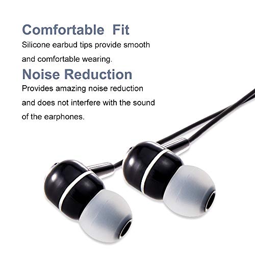 Earbud Tips High Quality Soft Silicone Earbuds Replacement Tips Fit for in-Ear Headphones(inner hole from 3.8mm - 4.0mm earphones)9 Pairs S/M/L,Gray/Black - color: Transparent Black