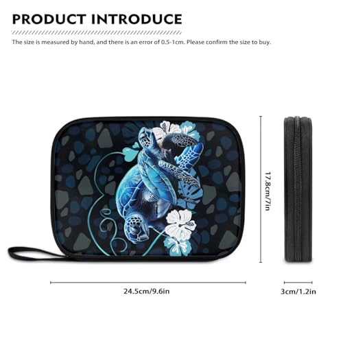 Watch Band Storage Bag Lightweight Watch Straps Carrying Case for Apple Watch, Smartwatch, and Other Watch Band Accessories, Sea Turtle - color: Sea Turtle