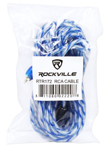 Rockville RTR172 17 Foot 2 Channel Twisted RCA Cable Pair, 100% Copper - size: 17 Foot