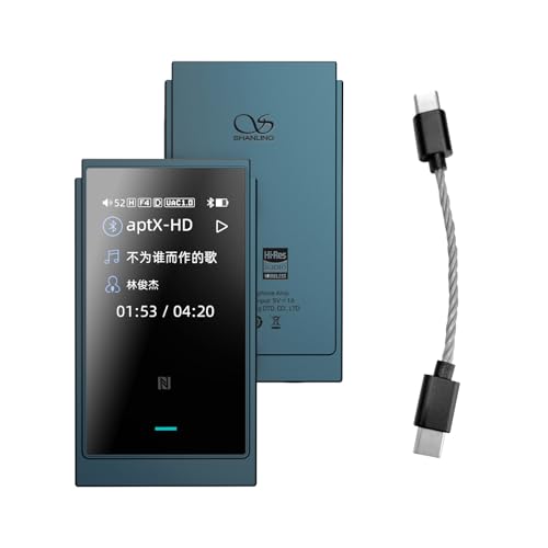 SHANLING UP6 Bluetooth Headphone Amplifier,USB DAC/AMP,Dual ES9069Q DAC,Support768kHz/32bit,DSD512,3.5mm+4.4mm Up to 626mW@32Ω,CVC8.0 HD Microphone,Music Mode/Game Mode/Car Mode (Blue+C-C Cable) - color: Blue+C-C Cable