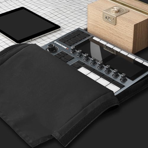 Musiin DAW Controller Cover Compatible with NI Maschine+ Plus MK3 | Custom-fit controller cover with waterproof fabric, padded lining, cable access, and hook-and-loop closure for Daily Protect
