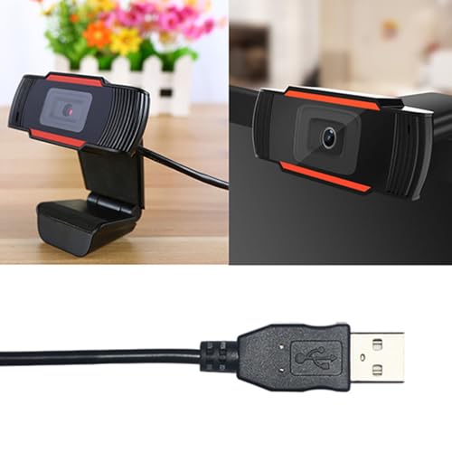 480P HD Webcam for PC with Microphone, Web Camera for Desktop/Laptop/Monitor/Mac, Autofocus USB Computer Camera for Zoom/Skype/Teams/Video Calling/Meeting/Streaming