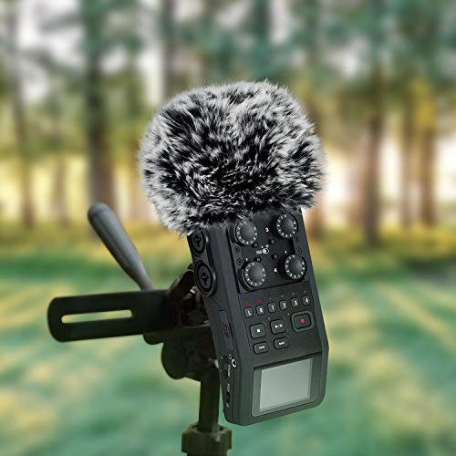 ChromLives Furry Windscreen Muff, Mic Cover Wind Muff, Outdoor Microphone Wind Cover Compatible with Zoom H5 H6 and More, Grey - color: H6 Mic Windscreen
