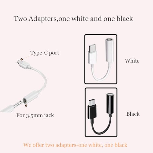 USB C to 3.5mm Female Headphone Jack Adapter for Audio
