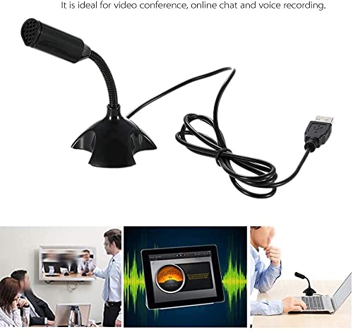 USB Microphone Computer PC Microphone with Mute Button for Streaming Podcasting Vocal Recording Gaming Mic Adjustable Laptop Microphone
