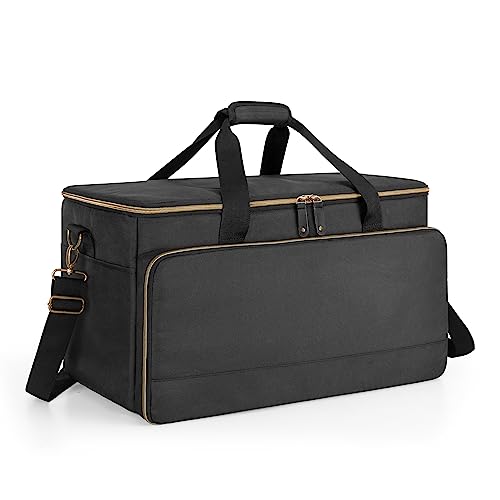 Trunab Large Travel DJ Cable File Bag with Inner Detachable Divider | with Padded Compartment for 15.6” Laptop, Cable Organizer Bag for Cords, Sound Equipment, DJ Gear, Musician Accessories