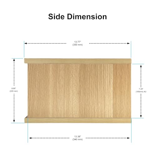 4U Wooden Desktop Studio Rack in Golden Oak Finish | Standard rack for equipment. The perfect solution for keeping your studio space tidy and organized