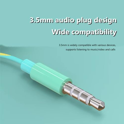 Wired 3.5mm Bass Earbuds, Stereo Earphones with Mic for Music Gaming | Wired Earbuds - 3.5mm Bass Stereo Earphones with Microphone for Music Sport & Gaming, Deep Bass In-Ear