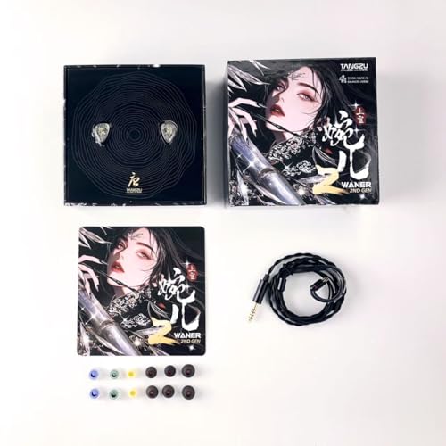 TANGZU Wan'er S.G II in Ear Monitor, Gaming IEM Earphones, HiFi Wired Earphones with 10mm Single Dynamic Driver PET Diaphragm, 0.78mm 2-Pin Tangle-Free Detachable Cable (Black, 3.5mm with Mic) - color: Black, size: 3.5mm Jack with Mic