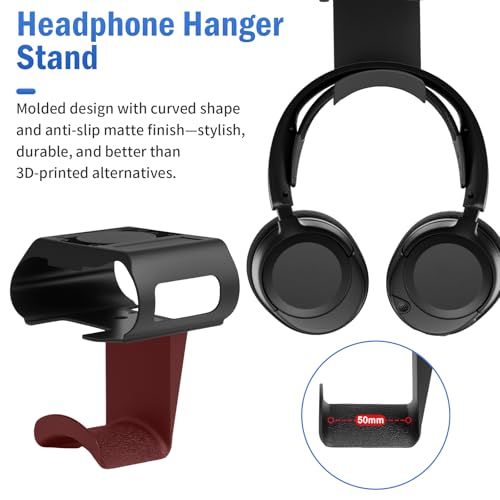 Under Desk Mount for SteelSeries Arctis Nova Pro, Elite and Omni Wireless Gaming Headset, Magnetic Base Station Holder for Arctis Nova Pro Wireless with Headphone Hanger Stand - style: Base Station Mount + Headphone Hanger