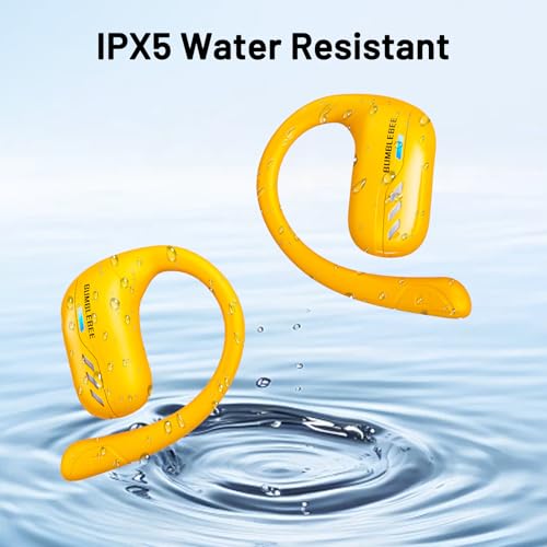Transformers Open Ear Headphones Wireless Bluetooth 5.4, Hanging Earbuds with Earhooks, IPX5 Waterproof for Trainning Running Workout