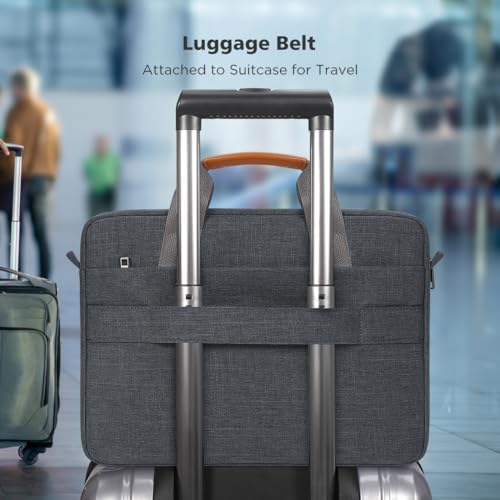 KIZUNA Laptop Bag 15.6 Inch Computer Shoulder Case Sleeve Briefcase For MacBook Air 15 M2/MacBook Pro 16 M4-M1/16″ ThinkBook 16 Gen 8/Legion Slim 5i Gen 8/16.3" XPS 16/Gaming 3i,Dark Grey - color: Dark Grey, size: 15-15.6 Inch