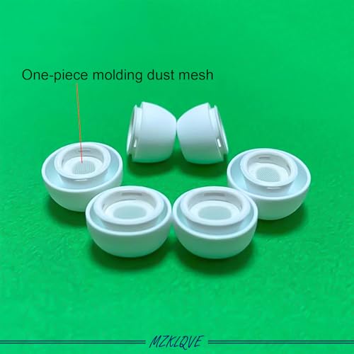 6 Pairs Replacement Ear Tips for AirPods Pro 1/2 Gen, Silicone Eartips with Noise Reduction Hole, White & Black S/M/L, Fit Charging Case
