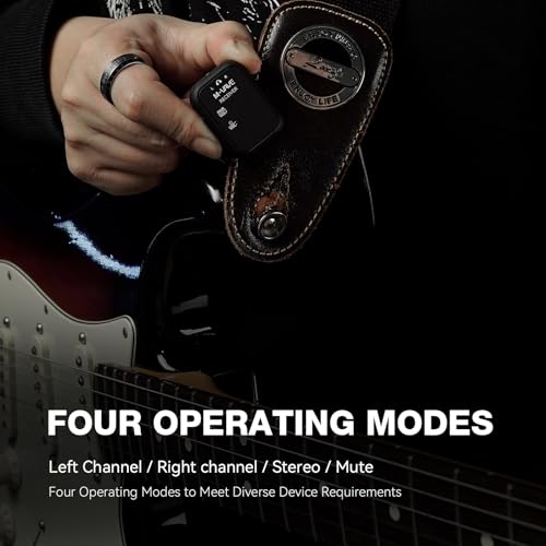 M-VAVE 2.4GHz Wireless in-Ear Monitor System Transmitter Receiver Auto-Pairing, 2.4G Stereo IEM System Low Latency in-Ear Guitar Studio Live Performance SWS-12 One to More