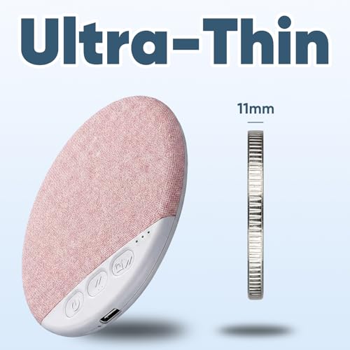 Sleep Pillow Speaker, 2026 New Bluetooth Pillow Speaker,Portable Bluetooth Under Pillow Speaker with White Noise,for Deep Sleeping, for Side Sleepers and Deep Sleep (No Charger (Pink) - color: Pink