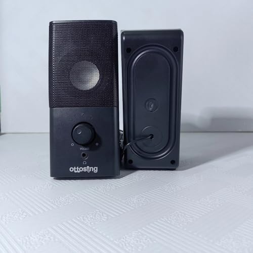 PC Speakers -USB-Powered Computer Speakers for Desktop PC with Volume Control, Gaming Speaker with 3.5mm Aux Multimedia for Laptop/Desktop/Tablets/Phone