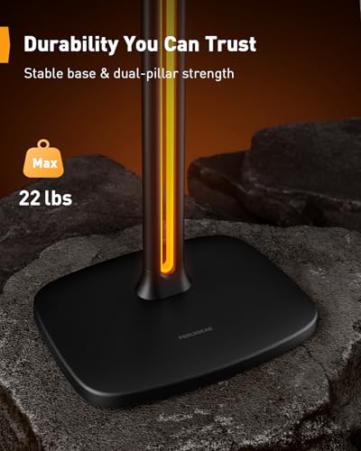 Perlegear Speaker Stands Pair Sonicbeam™ with RGB Lighting for Sonos Era 300, Era 100 & One SL, Universal Surround Sound Speaker Stand Holds to 22 lbs with Cable Management, App & Remote Control - size: Black with LED Light