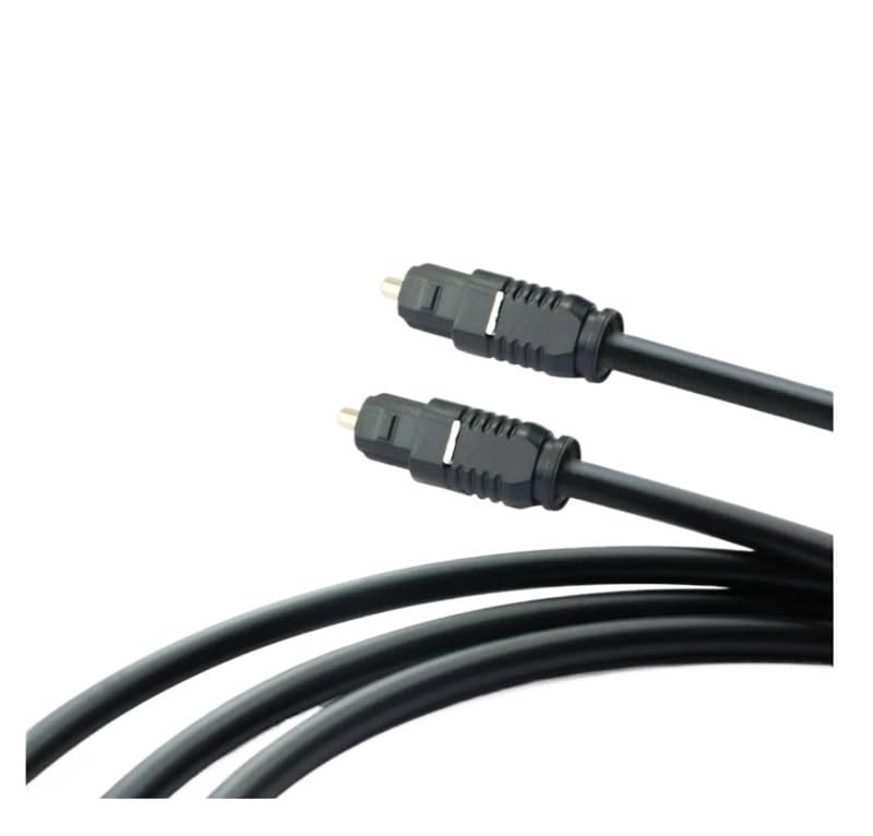 Wen ST 90 Degree Right Angled Super Short Digital Audio Out Put Cable Optical Audio Cable Od 4.0 Mm with Gold-Plated Plug 0.2m(Straight 3m,2pcs) - color: Straight 3m, size: 2pcs