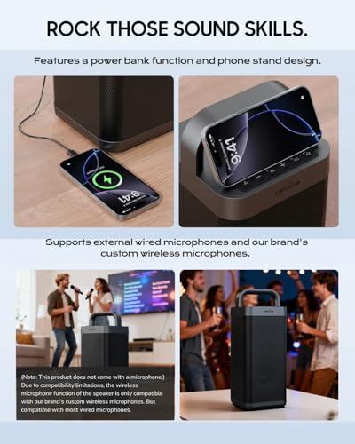 comiso Portable Bluetooth Speaker, Deep Bass, 150W Peak, IPX6 Waterproof