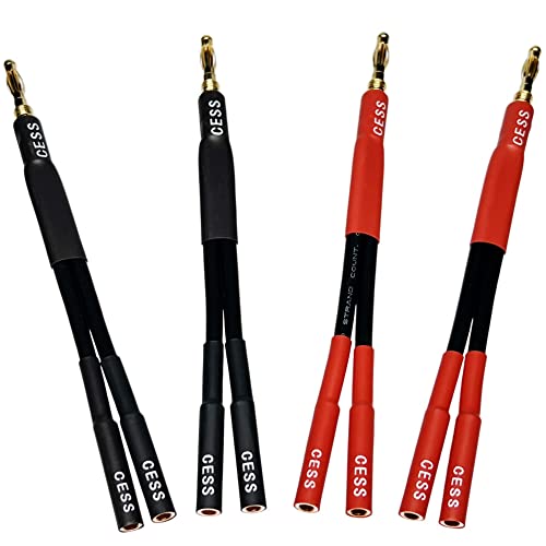 CNCESS CESS-142x4 Banana Plug Splitter 2-in 1-Out (4-Pack) - style: 4-Pack