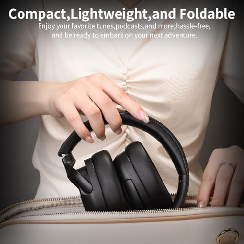 Hybrid Active Noise Cancelling Headphones, Wireless Over Ear Bluetooth - color: Black