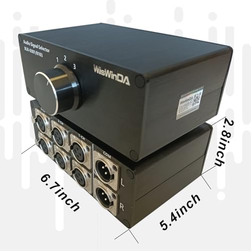 3-IN-1-OUT XLR Pro Audio Switch Balanced Audio Converter 3 Channel HiFi Stereo Passive Audio Selector Switcher Box No Loss Switching Aluminum Shell Quality XLR Connector (3-IN-1-OUT) - size: 3-IN-1-OUT