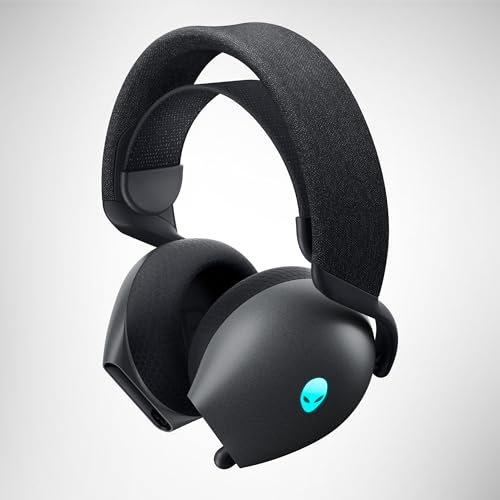 Alienware Wireless Gaming Headset, Active Noise Canceling | 2.4GHz Wireless, Dolby Atmos, Hi-Res Audio, 20Hz–40kHz Frequency, 32 Ohm Impedance, Dark Side of the Moon - color: Dark Side of the Moon