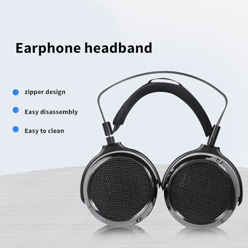 Headphone Headband Cushion Covers Headbeam Sleeve Easy to Use with Smooth Zippers for HE300 HE400 Headphones Earpads
