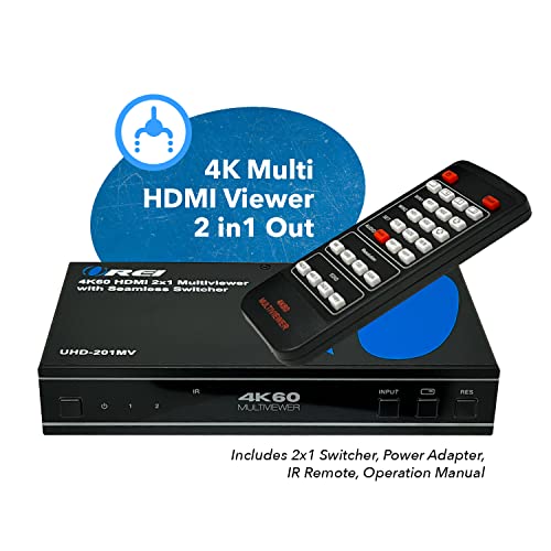 OREI 2x1 HDMI Multi Viewer Seamless Switch - 4K@60Hz RS-232 IR PIP EDID OSD