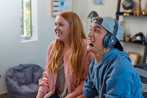 Turtle Beach Recon Chat PlayStation Headset – PS5, PS4, Xbox Series X, Xbox Series S, Xbox One, Mobile & PC with 3.5mm – Glasses Friendly, High-Sensitivity Mic, Black/Blue - color: Black