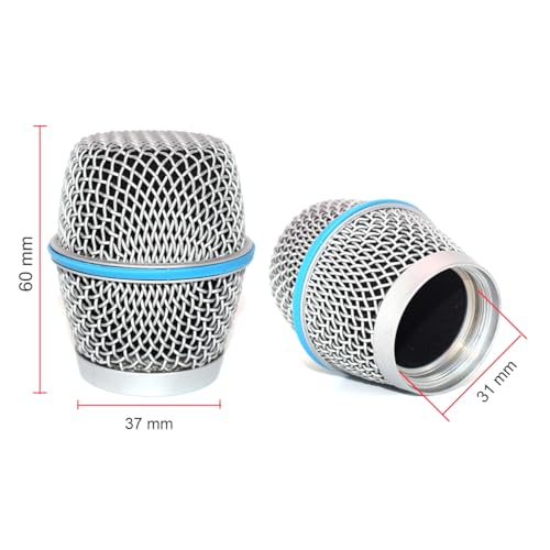 2 PCS Replacement Microphone Ball Head Mesh Grille for SHURE Beta87 Beta87A Beta87C SM86 SM87 SM87A Wired/Wireless Microphone