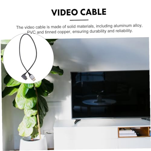 Right Angle Display Cable Male to Male Monitor Connector Flexible Video Wire for Tvs Computers and High-Speed Data Transfer