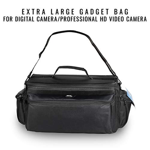 Ultimaxx’s Extra Large, Water-Resistant Professional Gadget Bag Compatible with Camcorders and Accessories for Sony NEX-FS-100, FS-100U, FS-700, FS700UK, FS700R, EA50UH Camcorders, and More