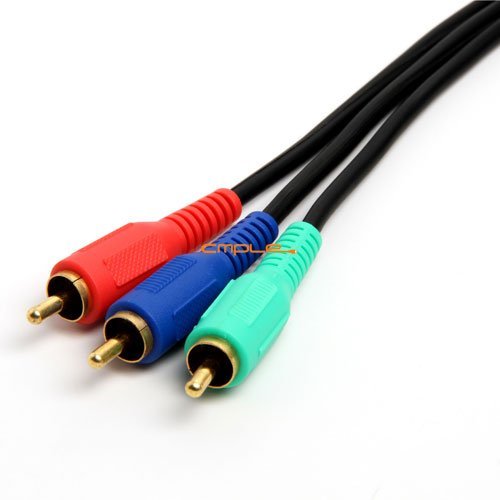 3-RCA Male to 3RCA Male RGB Component Video Cable For HDTV - 25 Feet