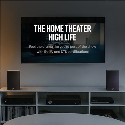 Polk Audio T15 100 Watt Home Theater Bookshelf Speakers, Black, 1 Pair - style: Bookshelf Speaker