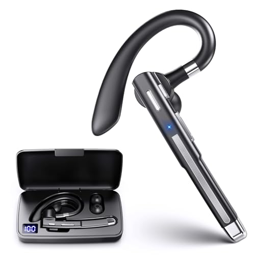 Noise Cancelling Single-Ear Earphone, Hand-Free Headphones for Trucker, Office, Business