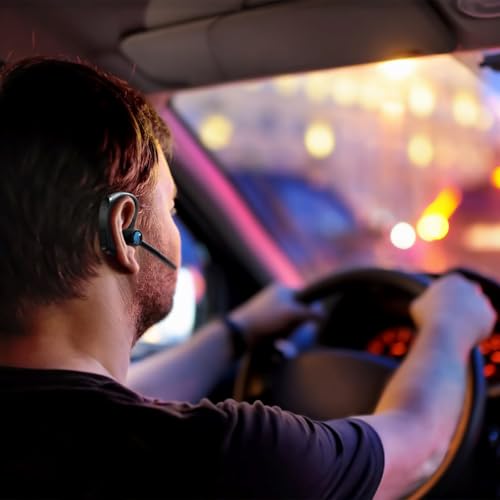 BlueParrott M500-XT Open-Ear Bluetooth Headset | AI-powered noise canceling headset for rideshare and delivery drivers; open-ear design, 11 hr talk time