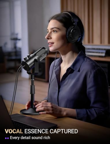FIFINE AmpliTank TANK6S Vocal Dynamic Microphone XLR/USB Desktop Mic - size: TANK6S