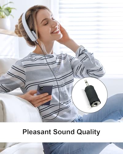 2.5mm Mono Male to 3.5mm Mono Female Adapter | 2-Pole 2.5mm to 3.5mm Jack Adapter Converter for Headphones Speakers Mobile Devices, 2pcs