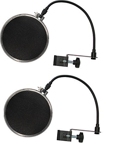 Audio2000'S AWS4073 2-Pack Premium Double-Layer Screen Microphone Pop Filters
