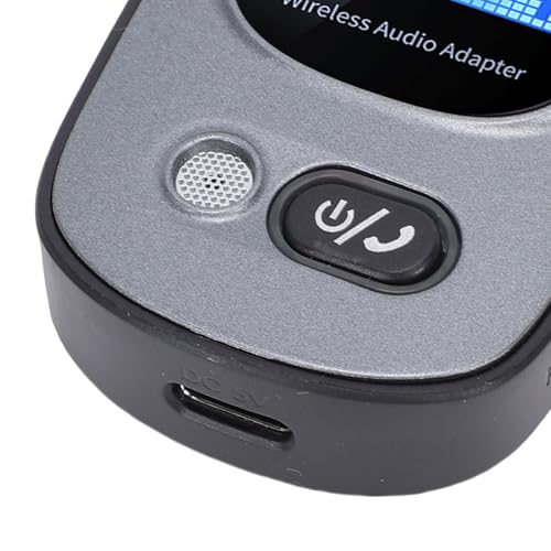 GOWENIC Bluetooth 5.3 Transmitter Receiver Adapter, Light Emitting Diode Display, Low Latency High Fidelity Sound