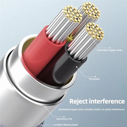 RCA to 1 4 Cable 10FT, 1 4 TRS to RCA Y Splitter Cable, 1 4 to Dual RCA Audio Cable - color: 6.35mm to 2RCA Audio Cable, size: 10 ft