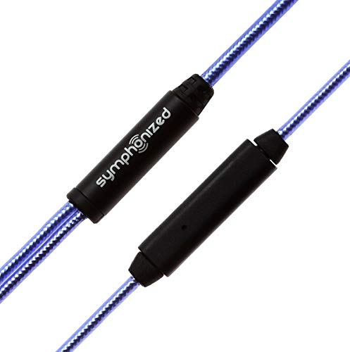 Symphonized NRG 2.0 Wood Earbuds Wired, in Ear Headphones with Microphone for Computer & Laptop, Noise Isolating Earphones for Cell Phone, Ear Buds with Booming Bass (Metallic Purple)