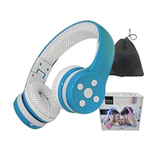 Kids Wireless Headphones, Bluetooth Toddler Headphones, Blue | Comfort Soft Ear Pads, Volume Limited, For School, Travel, Online Class - color: light blue