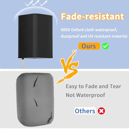 15 Inch PA/DJ Speaker Cover for Powered Speaker Mounted on Stand, 2 Pack Outdoor Speaker Cover 600D Thick Oxford Fabric Waterproof UV Protection Dustproof(Black) - size: 15 Inch