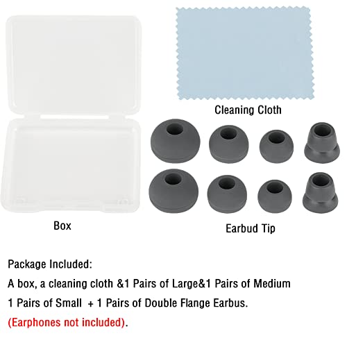 4 Pairs Silicone Ear Tips Earbuds Replacement Tips Earbuds Cap Eartips Tips Compatible with Powerbeats 1/2/3 Wireless Beats by Dre Headphones - color: Asphalt ash