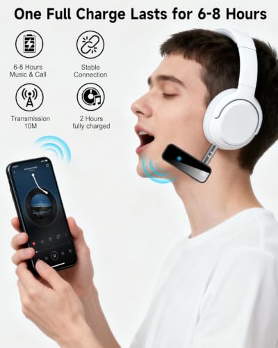 AUX Bluetooth 5.4 Adapter for Car, 2 in 1 Wireless Bluetooth Transmitter and Receiver, 3.5mm 3.5 Jack RCA Wireless Audio Adapter Dongle for PC, TV, Headphone, Car, Home Audio Speaker, with Microphone - style: B(AUX+RCA)