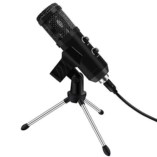 E20 Condenser Computer Microphone with Light Studio Kit with Arm Stand for Gaming Video Record