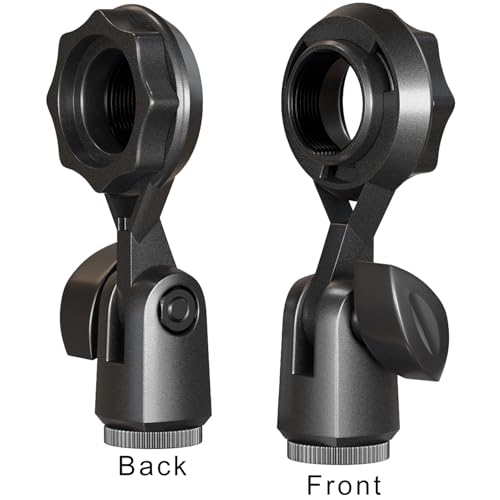 Condenser Microphone Holder For 22 Mm/0.9 Inch Microphones Standard Connector Thread Compatible With Stand Devices With 3/8 Adapter Nut Adapts To Screw-In Microphones